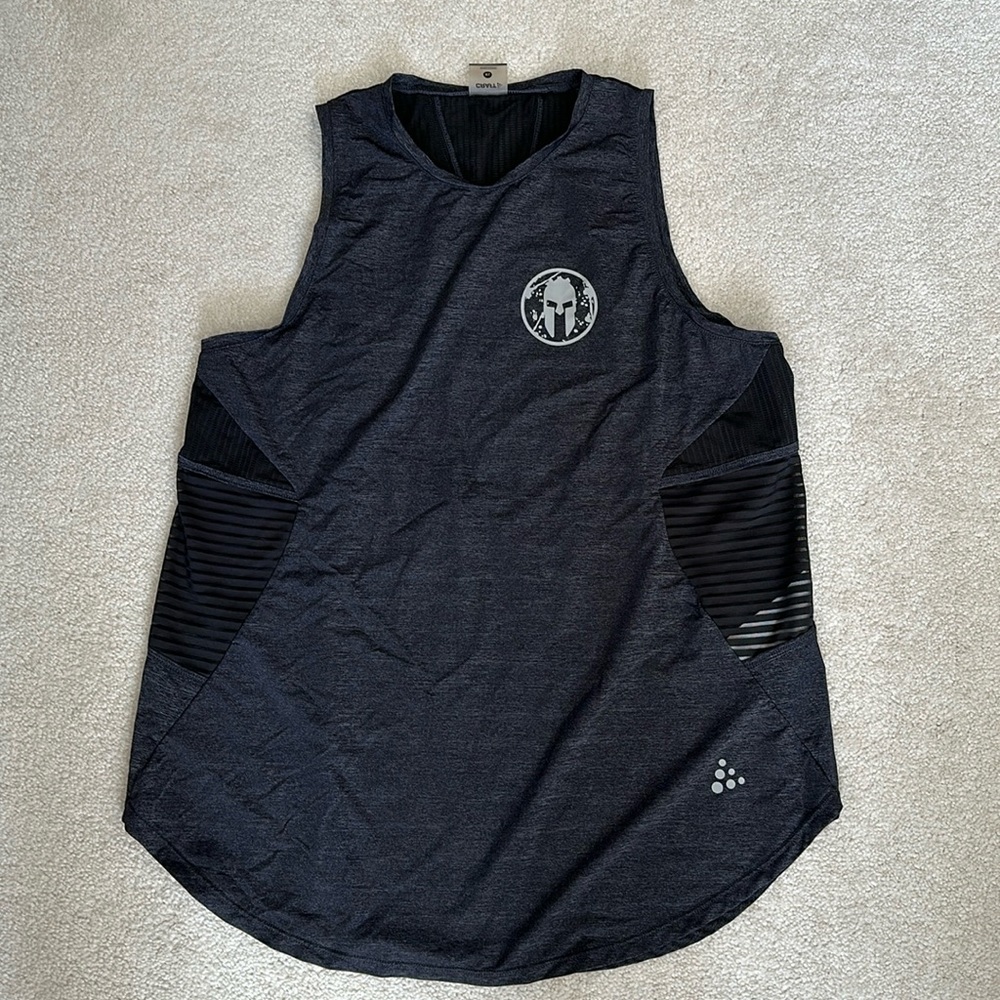 Craft Spartan Race women’s XL athletic muscle shirt gray and black